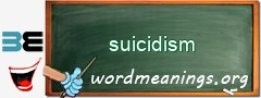 WordMeaning blackboard for suicidism